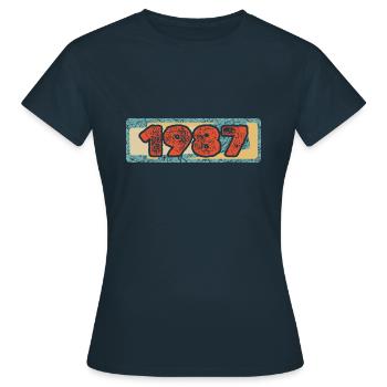 Chiffre de 1987 - T-shirt Femme - marine - Devant - AI Model Female 172 dark (172cm)