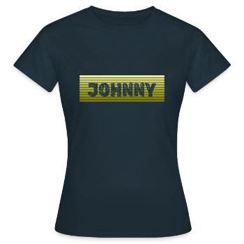 Rétro Johnny - T-shirt Femme - marine - Devant - AI Model Female 172 dark (172cm)