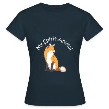 Le renard de l’âme - T-shirt Femme - marine - Devant - AI Model Female 172 dark (172cm)
