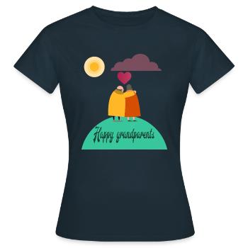 Grand parents - T-shirt Femme - marine - Devant - AI Model Female 172 dark (172cm)