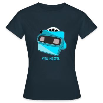 90er Jahre Retro - Frauen T-Shirt - Navy - Vorne - AI Model Female 172 dark (172cm)