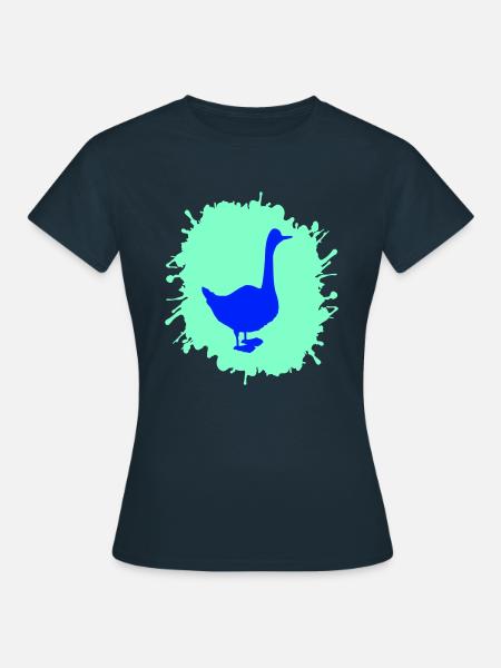 gans splatter - Frauen T-Shirt - Navy