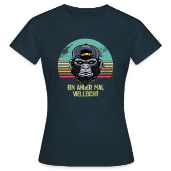 vielleicht - Frauen T-Shirt - Navy - Vorne - AI Model Female 172 dark (172cm)
