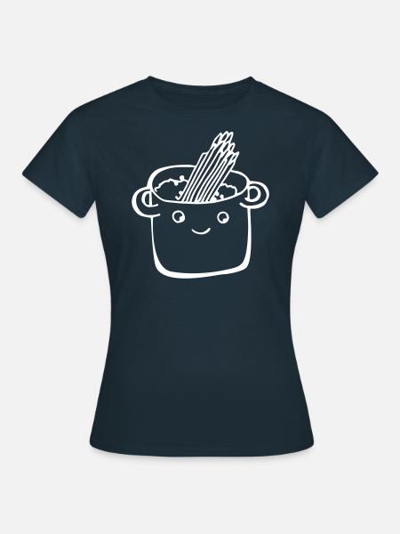 Spaghettikochtopf, Kochtopf, Spaghetti kochen, - Frauen T-Shirt - Navy