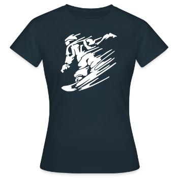 Snowboarding snowboard gift - Frauen T-Shirt - Navy - Vorne - AI Model Female 172 dark (172cm)