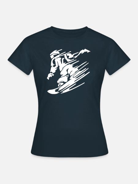 Snowboarding snowboard gift - Frauen T-Shirt - Navy