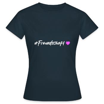 Cœur d’amitié - T-shirt Femme - marine - Devant - AI Model Female 172 dark (172cm)