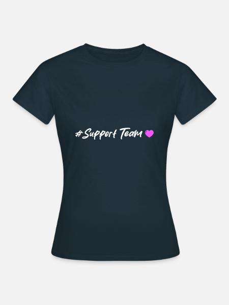 Support Team Herz - Frauen T-Shirt - Navy