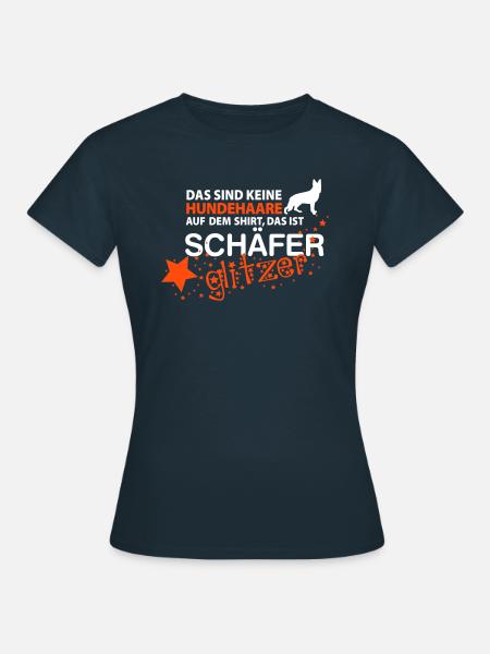 Schäfer Glitzer - Frauen T-Shirt - Navy