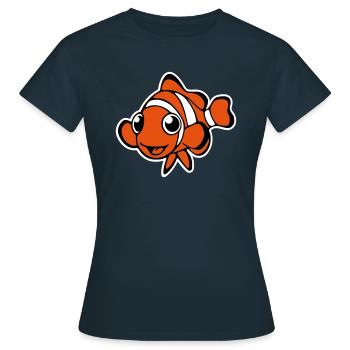 Clownfisch (Vektor) - Frauen T-Shirt - Navy - Vorne - AI Model Female 172 dark (172cm)
