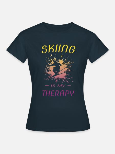 skiing ski skifahren - Frauen T-Shirt - Navy