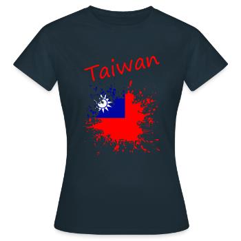 Taiwan - Frauen T-Shirt - Navy - Vorne - AI Model Female 172 dark (172cm)