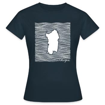 Île de Sardaigne, Italie, Mer Méditerranée - T-shirt Femme - marine - Devant - AI Model Female 172 dark (172cm)
