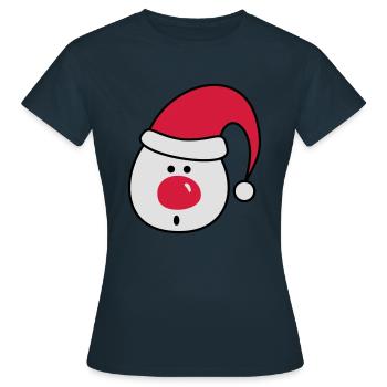Nikolaus - Frauen T-Shirt - Navy - Vorne - AI Model Female 172 dark (172cm)
