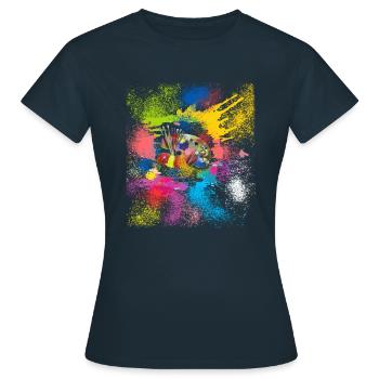 L'art de la Peinture - T-shirt Femme - marine - Devant - AI Model Female 172 dark (172cm)