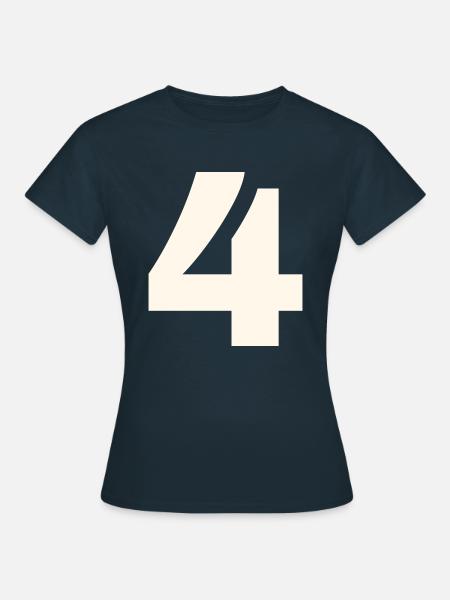 4 - Dame-T-shirt - marineblå