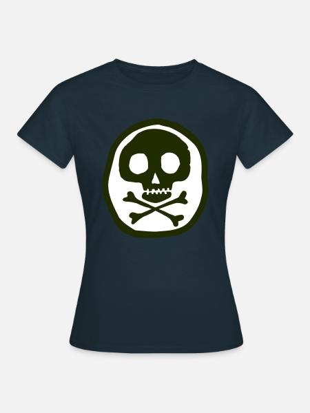 Schädel und Knochen - Frauen T-Shirt - Navy