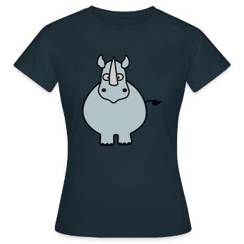 Rhino - T-shirt Femme - marine - Devant - AI Model Female 172 dark (172cm)