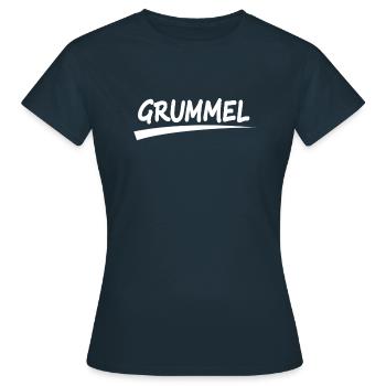 grummel weiss - Frauen T-Shirt - Navy - Vorne - AI Model Female 172 dark (172cm)