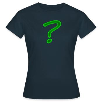 fragezeichen hell - Frauen T-Shirt - Navy - Vorne - AI Model Female 172 dark (172cm)