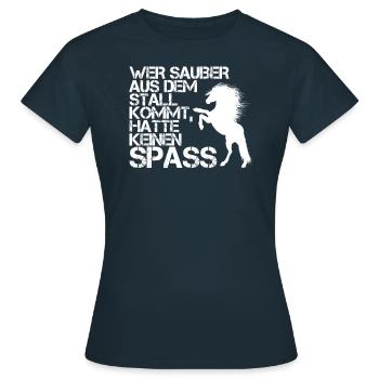 stall weiss - Frauen T-Shirt - Navy - Vorne - AI Model Female 172 dark (172cm)
