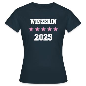 Winzerin 2025 Ausbildung Prüfung Winzer Weinbauer - Frauen T-Shirt - Navy - Vorne - AI Model Female 172 dark (172cm)