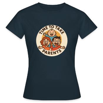 Baby parents - Women's T-Shirt - navy - Front - AI Model Female 172 dark (172cm)