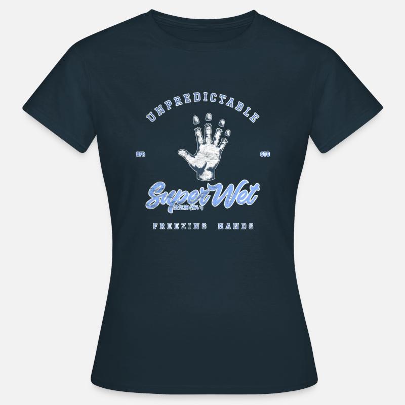 Unpredictable freezing hands (Pale) - Women's T-Shirt - navy