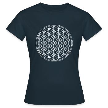 Flower of Life - Women's T-Shirt - navy - Front - AI Model Female 172 dark (172cm)