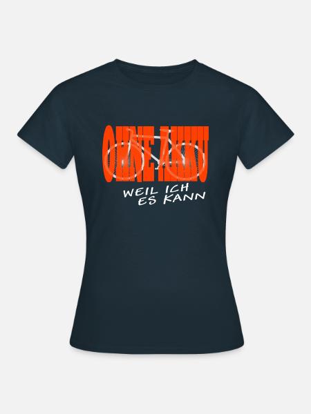 ohne akku weiss - Frauen T-Shirt - Navy