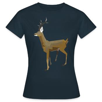 Chevreuil - T-shirt Femme - marine - Devant - AI Model Female 172 dark (172cm)