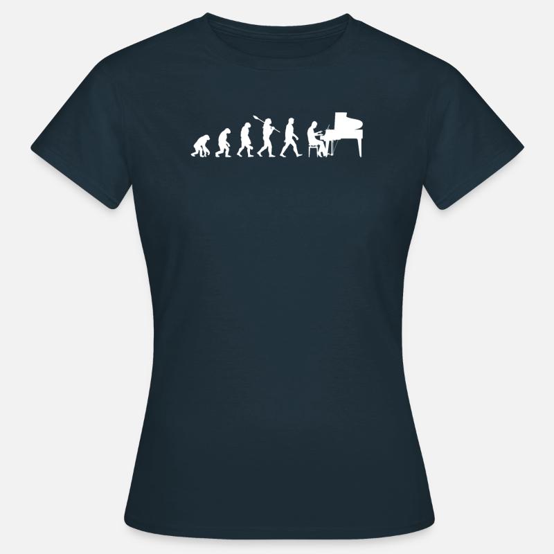 Piano Evolution - T-shirt Femme - marine