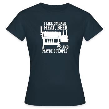 Grillen - Frauen T-Shirt - Navy - Vorne - AI Model Female 172 dark (172cm)