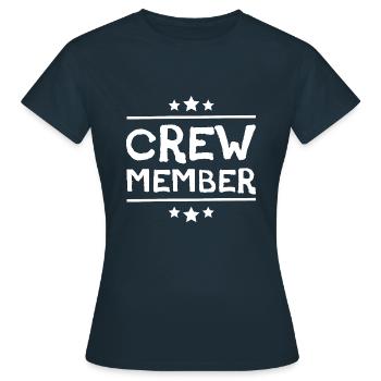 Crew Mitglied - Frauen T-Shirt - Navy - Vorne - AI Model Female 172 dark (172cm)