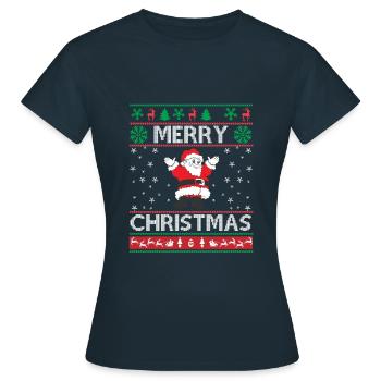 Noël laid - T-shirt Femme - marine - Devant - AI Model Female 172 dark (172cm)