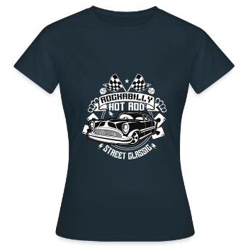 Rockabilly - T-shirt Femme - marine - Devant - AI Model Female 172 dark (172cm)