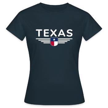Texas Fan T-Shirt – Lone Star Style - T-shirt Femme - marine - Devant - AI Model Female 172 dark (172cm)