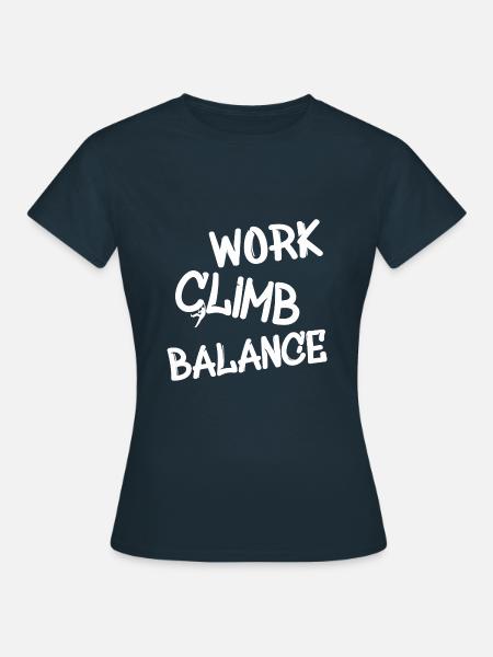 klettern climb climbing felsklettern - Frauen T-Shirt - Navy