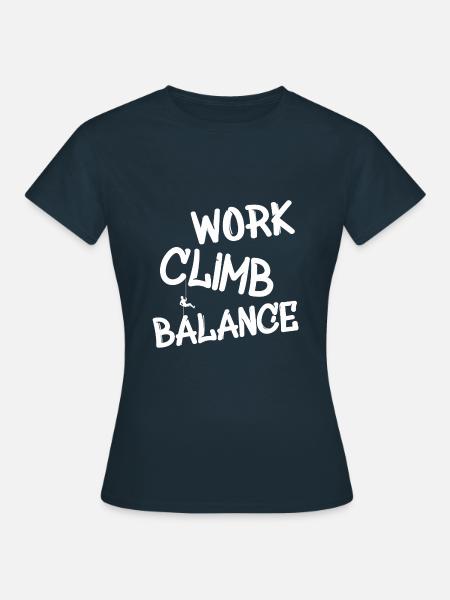 Klettern Kletterer Climbing Abseilen - Frauen T-Shirt - Navy