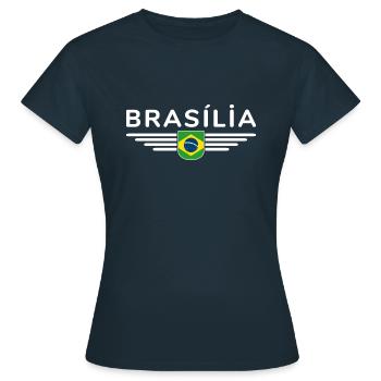 Brasília T-shirt for fans and travelers - Women's T-Shirt - navy - Front - AI Model Female 172 dark (172cm)