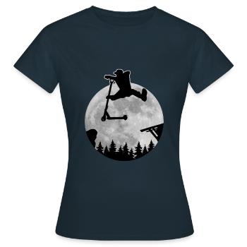 Escooter scooter Stunt Trick Lune - T-shirt Femme - marine - Devant - AI Model Female 172 dark (172cm)