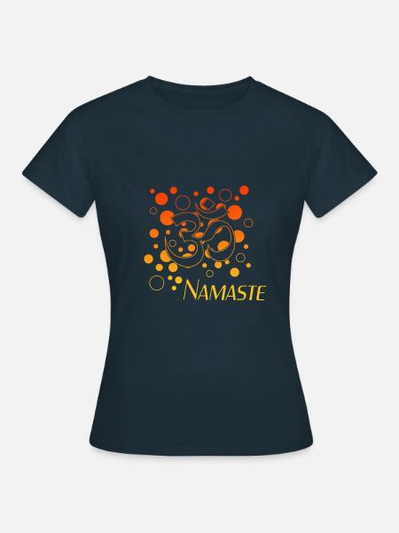 Namaste - Frauen T-Shirt - Navy