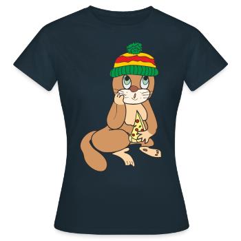 Chat mignon - T-shirt Femme - marine - Devant - AI Model Female 172 dark (172cm)