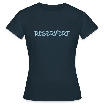 RESERVIERT - Frauen T-Shirt - Navy - Vorne - AI Model Female 172 dark (172cm)