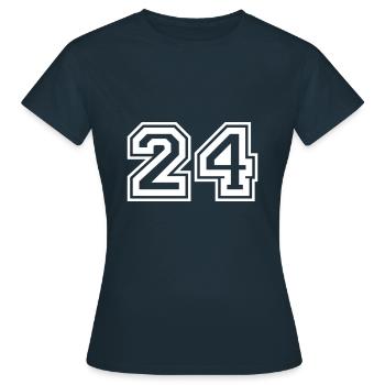 24 Numéro de numéro - T-shirt Femme - marine - Devant - AI Model Female 172 dark (172cm)