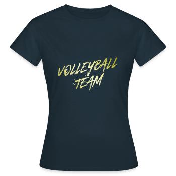 Volleyball Team - Frauen T-Shirt - Navy - Vorne - AI Model Female 172 dark (172cm)