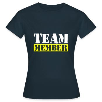 Membres de l’équipe - T-shirt Femme - marine - Devant - AI Model Female 172 dark (172cm)