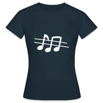 Partitions musicales - T-shirt Femme - marine - Devant - AI Model Female 172 dark (172cm)