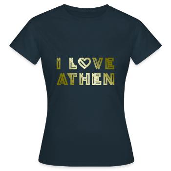 J’aime Athènes - T-shirt Femme - marine - Devant - AI Model Female 172 dark (172cm)