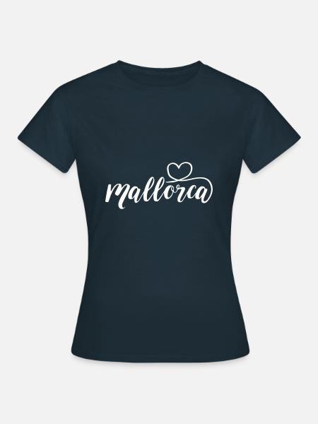Mallorca Herz - Frauen T-Shirt - Navy